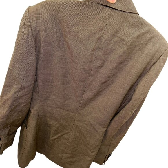 Ralph Lauren Purple Label Collection black white tweed wool garbadine blazer jkt - Picture 4 of 5